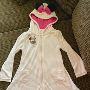 Toddler girls Minnie Mouse towel robe swim 4